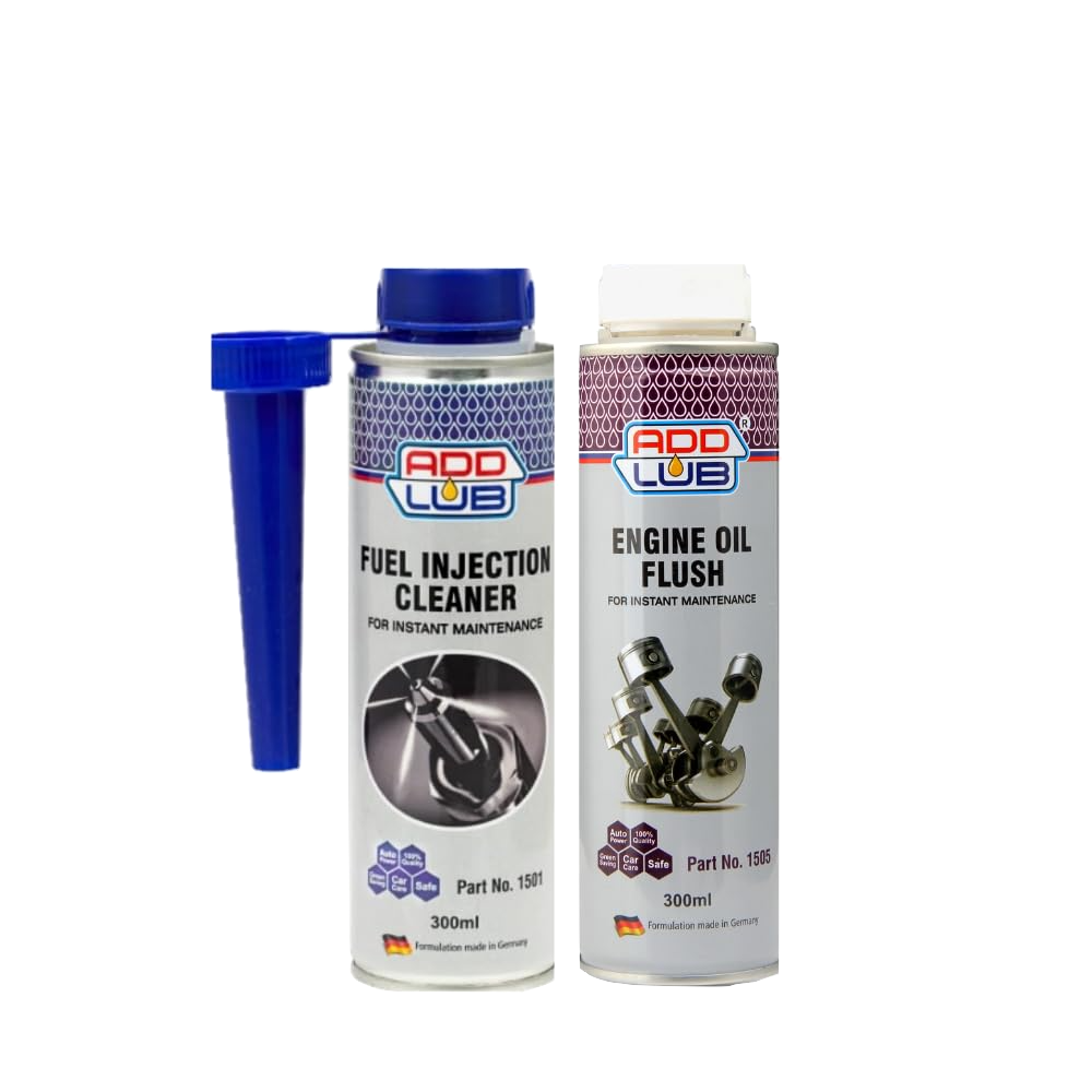 ADD LUB Combo of Fuel Injection Cleaner & Engine Flush (300ml) each