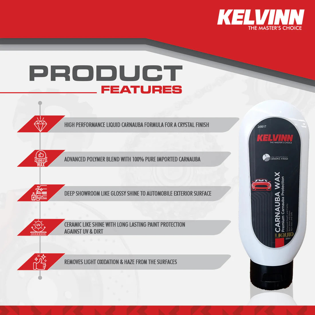 KELVINN Carnauba Liquid Wax (200ml)