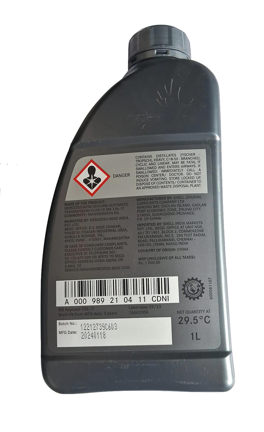 Mercedes-Benz MB 236.17 Genuine Automatic Transmission Fluid FE (1L)
