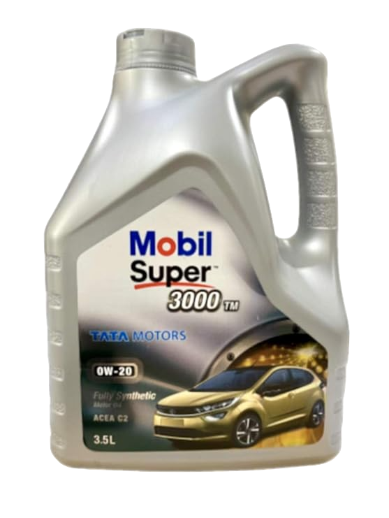 Mobil TATA MOTORS Recommended Super 3000 0W20 Fully Synthetic Engine Oil (3.5L)