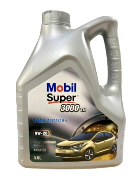 Mobil TATA MOTORS Recommended Super 3000 0W20 Fully Synthetic Engine Oil (3.5L)