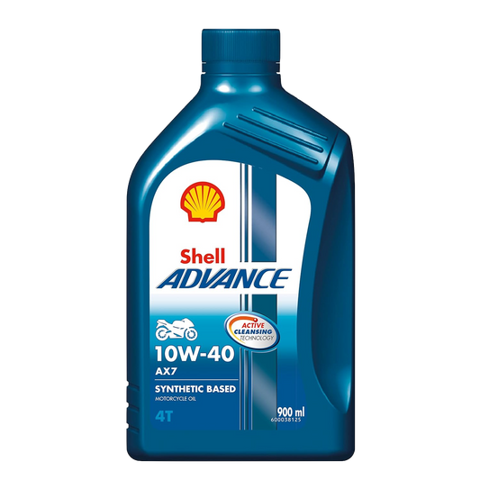 Shell Advance AX7 4T 10W-40 API SN Synthetic Technology Motorbike Engine Oil (900ml)