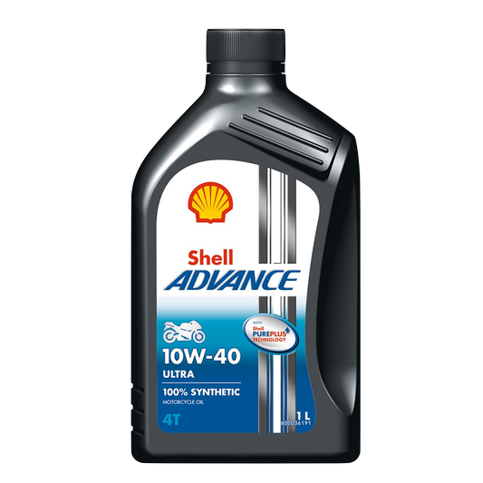 Shell Advance Ultra 4T 10W-40 API SN Fully Synthetic Motorbike Engine Oil (1L)