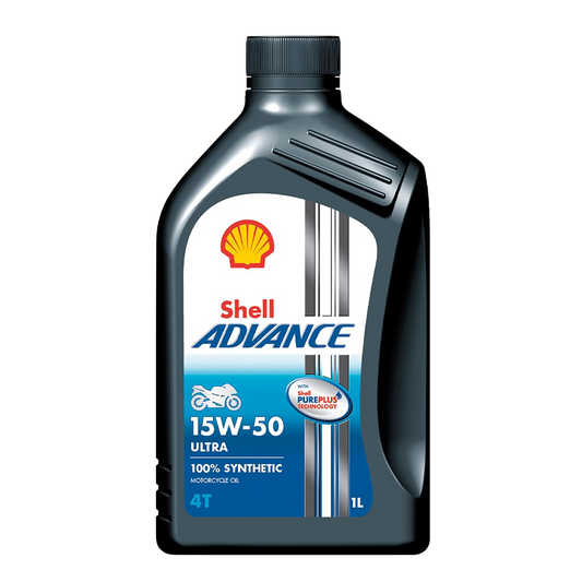 Shell Advance Ultra 4T 15W-50 API SN Fully Synthetic Motorbike Engine Oil (1L)