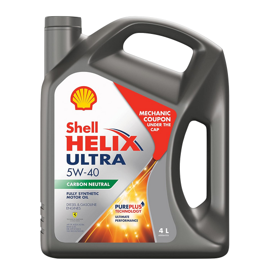 Shell Helix Ultra 5W-40 Fully Synthetic Motor Oil for Diesel and Gasoline Engines (4L)