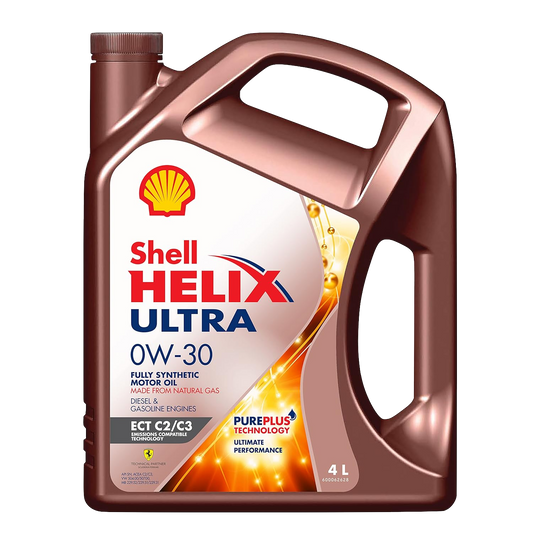 Shell Helix Ultra ECT 0W30 API SN, ACEA C2/C3 Fully Synthetic Engine Oil for Petrol, Diesel and Hybrid Cars (4L)