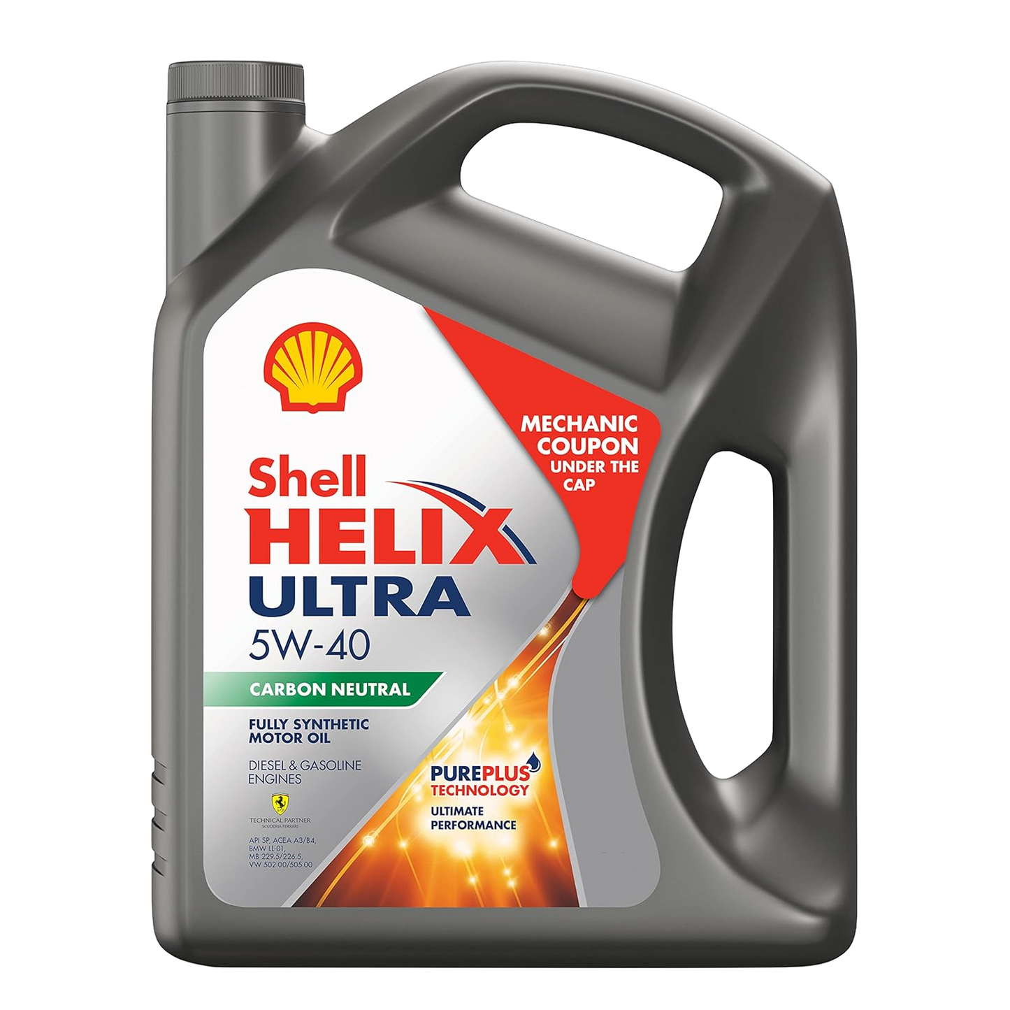 Shell Helix Ultra 5W-40 Fully Synthetic Motor Oil for Diesel and Gasoline Engines (3.5L)