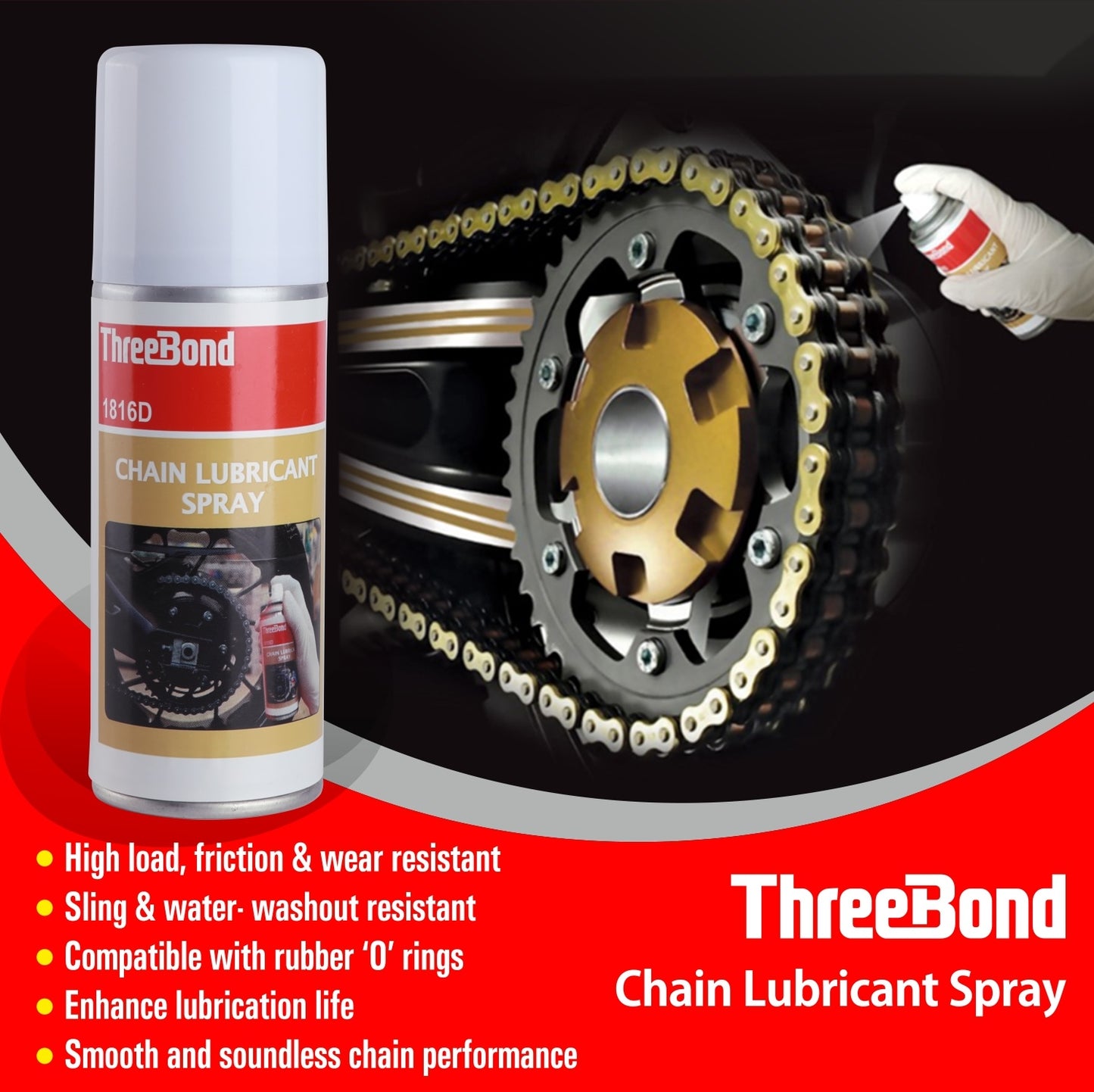 Threebond 1816D Chain Lubricant Spray (120ml)