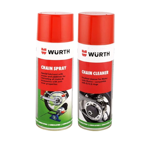 Wurth Combo of Chain Lube Spray and Chain Cleaner Spray (500ml) each