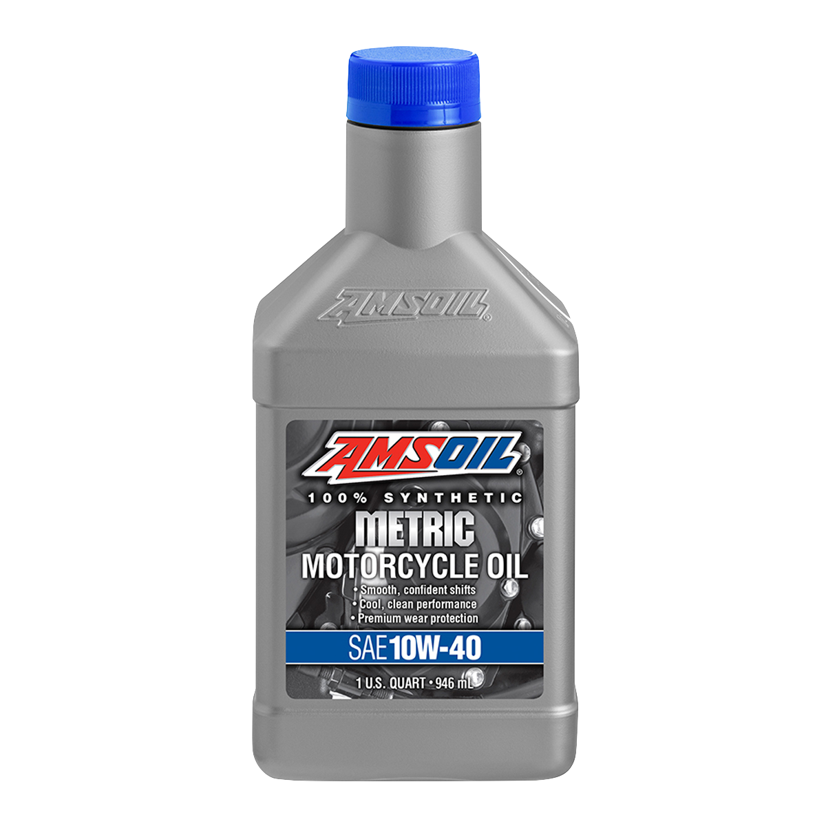 AMSOIL 10W-40 100% Synthetic Metric Motorcycle Oil (946ml)