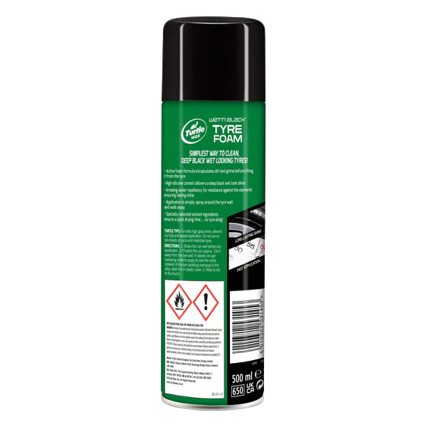 Turtle Wax Wet N Black Tyre Foam (500ml)