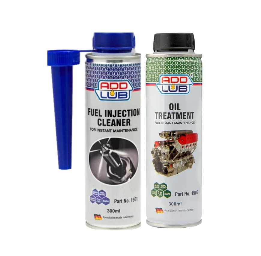 ADD LUB Combo of Engine Oil Treatment & Fuel Injection Cleaner (300ml) each