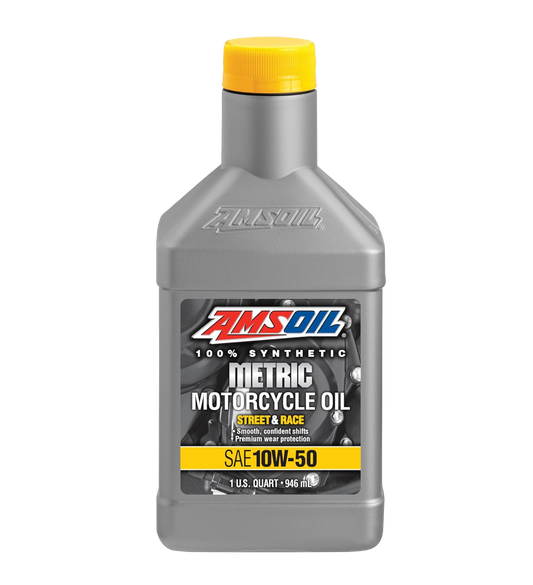 Amsoil Metric 4-Stroke 10W-50 Motorcycle Oil (946ml)