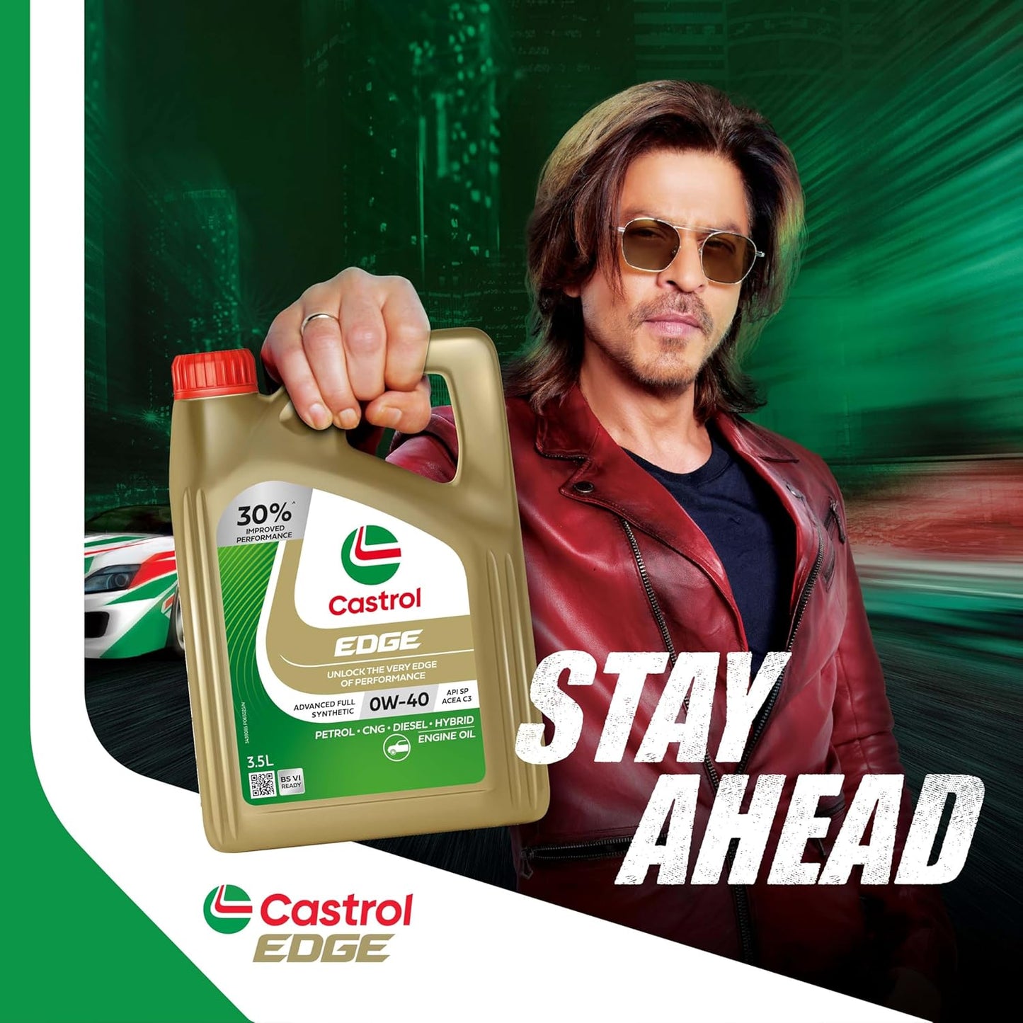 Castrol EDGE 0W-40 Advanced Full Synthetic Engine Oil (3.5L)