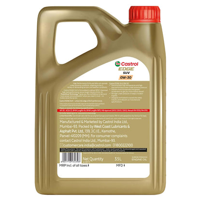 Castrol EDGE SUV 0W-30 Advanced Full Synthetic Engine Oil (3.5L)