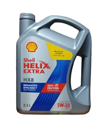 Shell Helix HX8 5W-30 API SP Fully Synthetic Engine Oil for Petrol, Diesel & CNG Cars (3.5L)