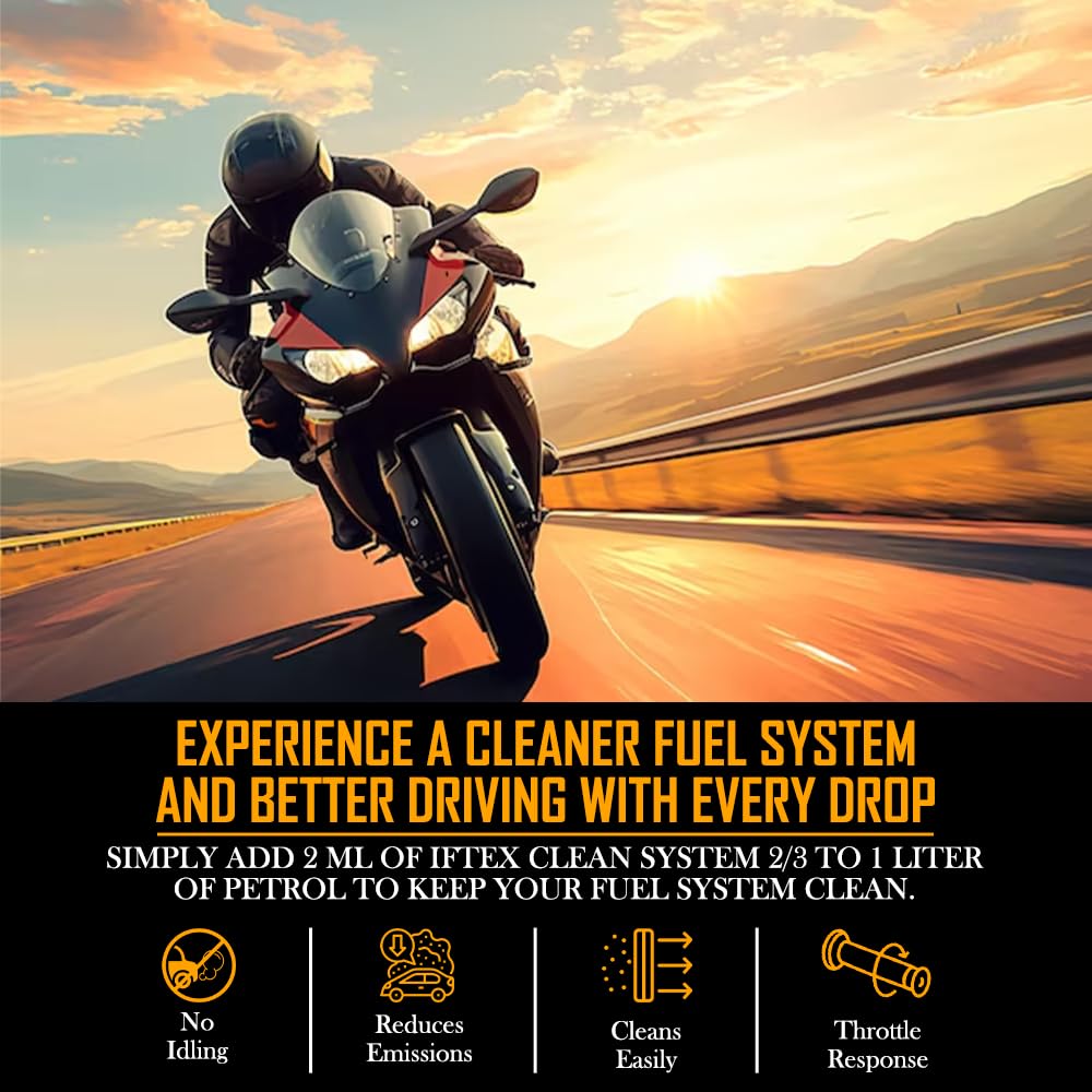 IFTEX Clean System 2/3 Fuel Additive for all Petrol Bike and Scooter (100ml) Pack of 2
