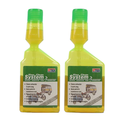 IFTEX Clean System 2/3 Fuel Additive for all Petrol Bike and Scooter (100ml) Pack of 2