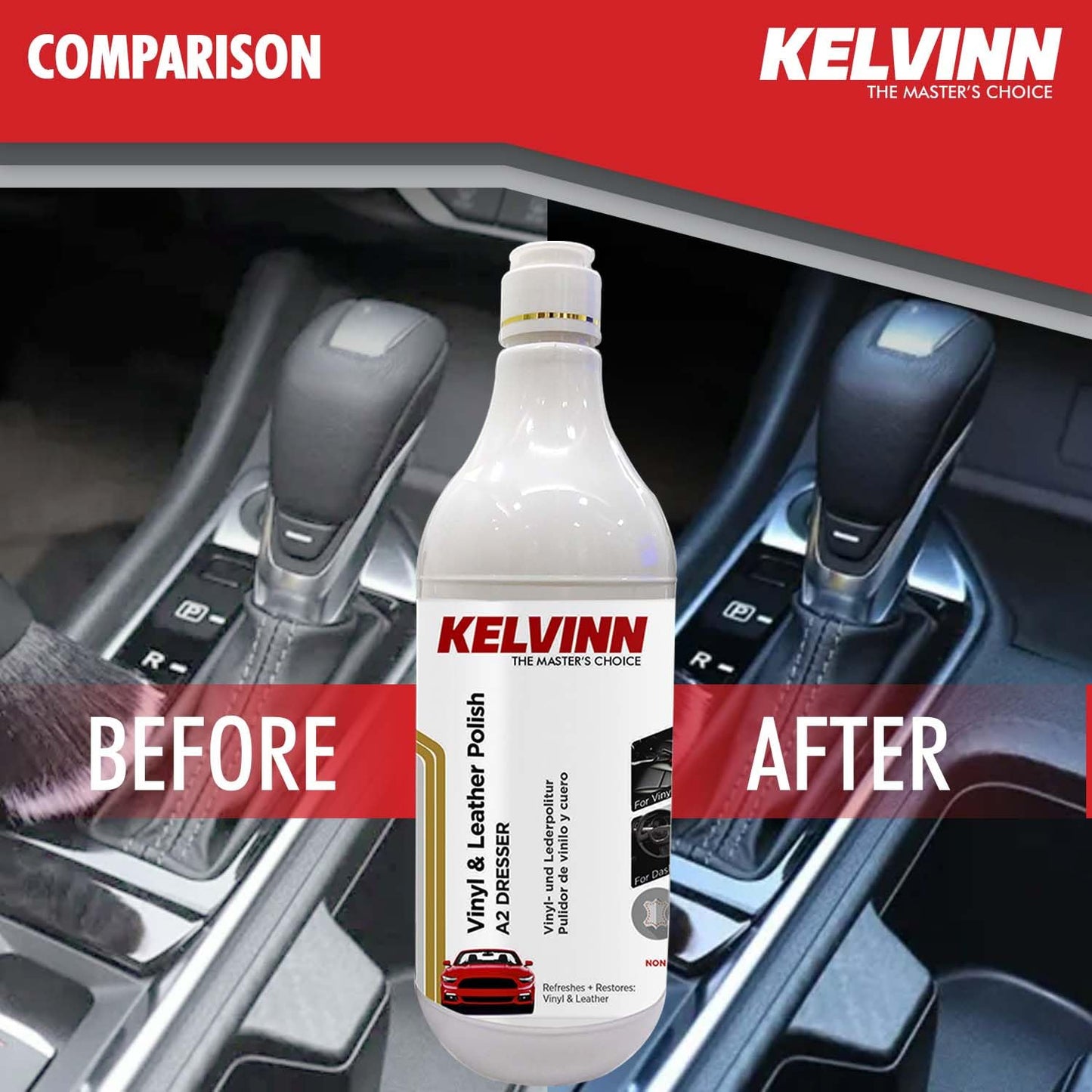 KELVINN A2 Vinyl Dashboard & Leather Dresser (250ml)