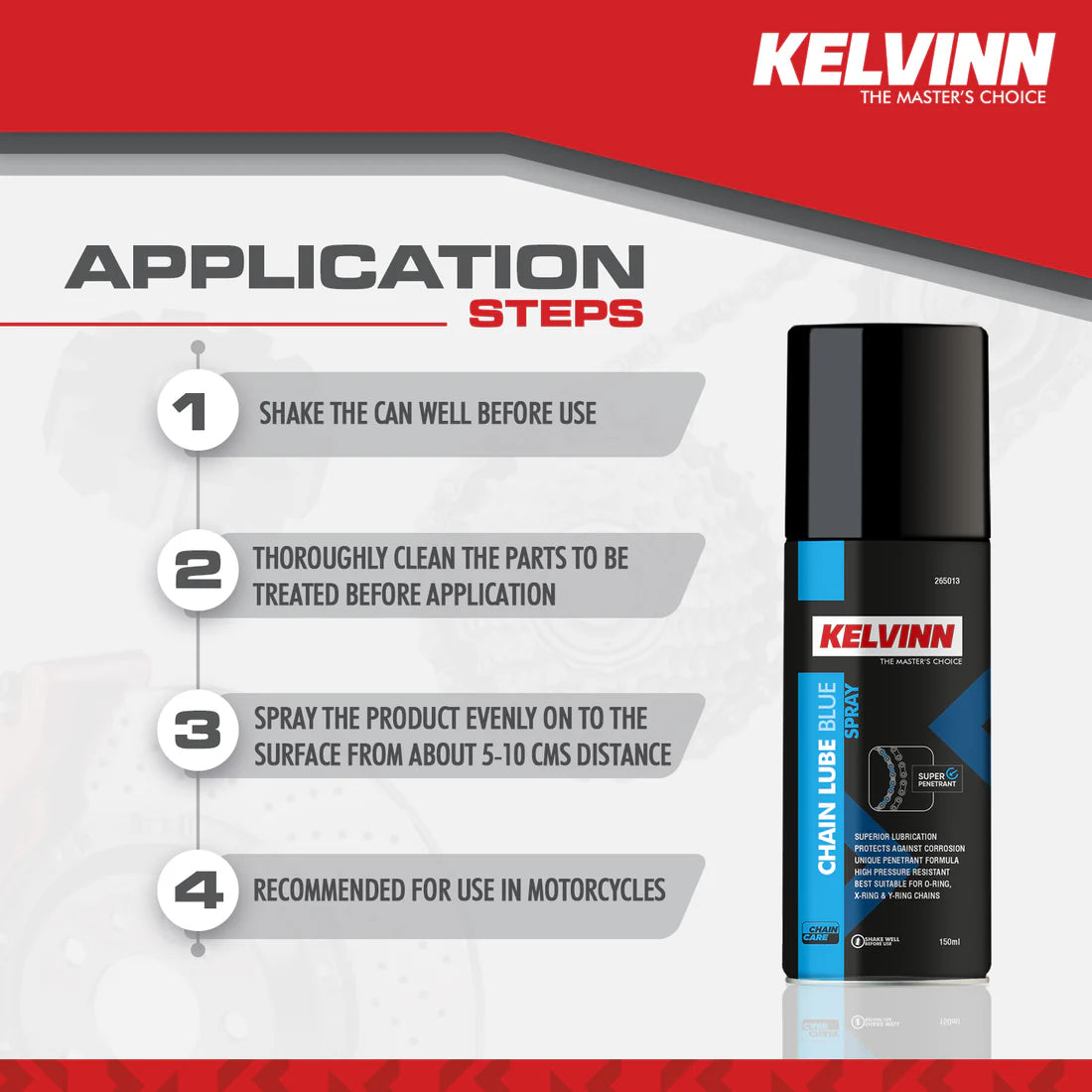 KELVINN Chain Lube Spray (150-500ml)