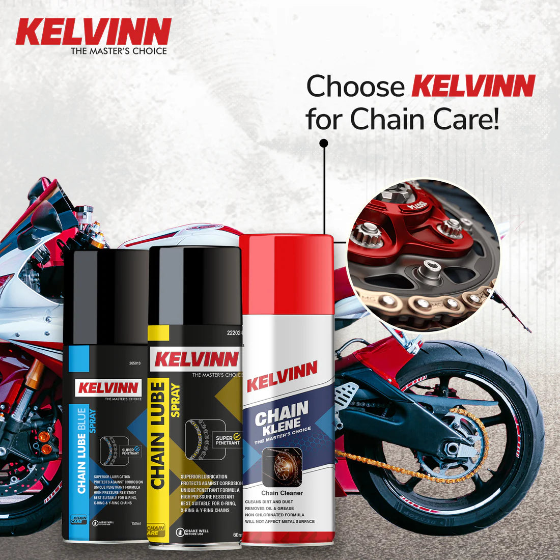 KELVINN Chain Lube Spray (150-500ml)