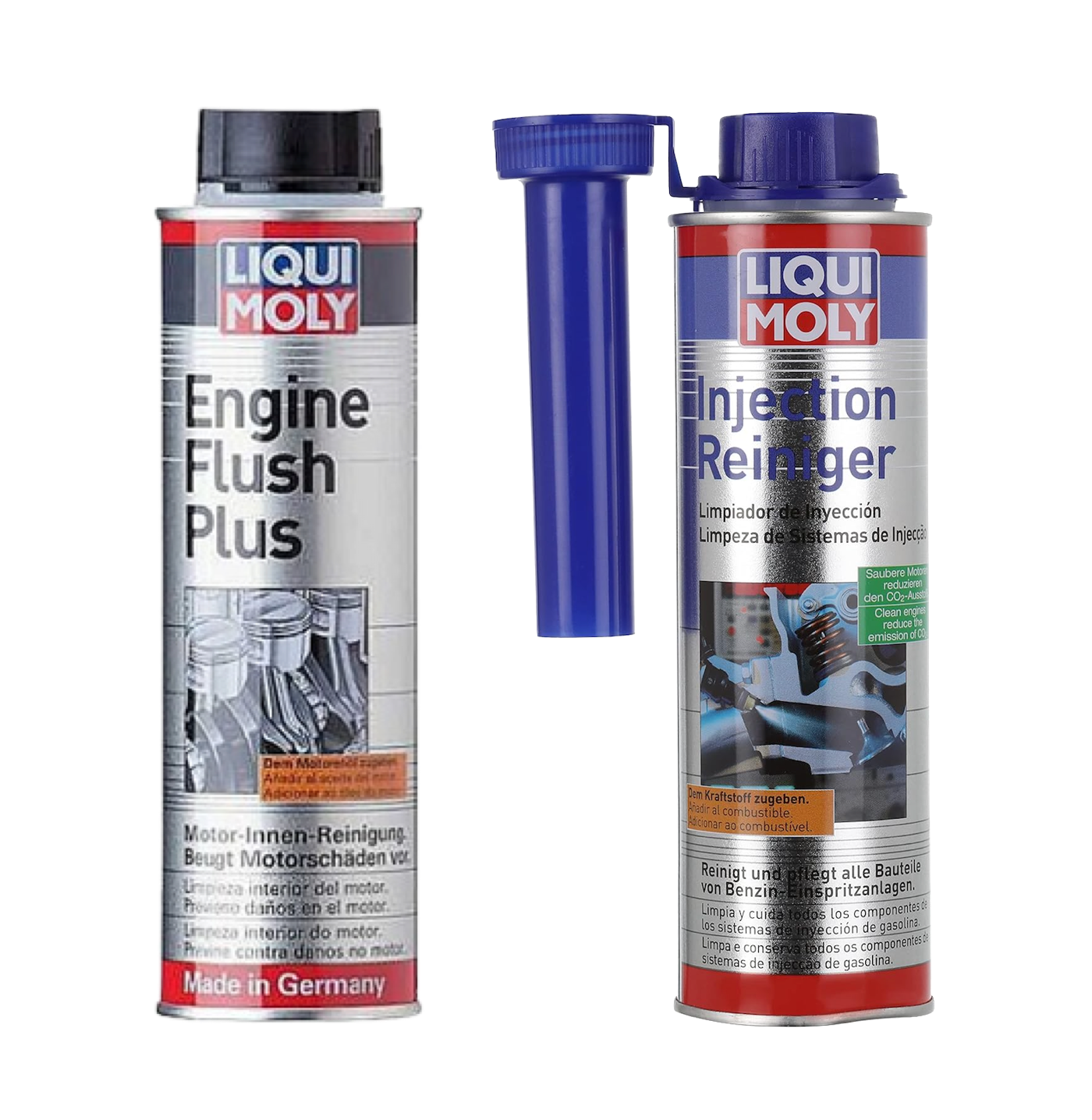 Liqui Moly Combo - Engine Flush (300ml) + Injection Cleaner (300ml) Each