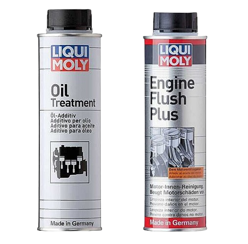 Liqui Moly Combo - Oil Treatment (300ml) + Engine Flush (300ml) Each