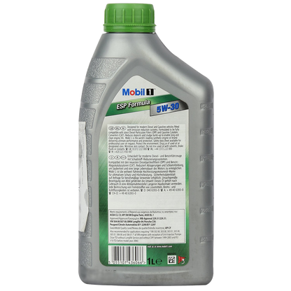 Mobil 1 ESP 5W-30 API SN/SM Fully Synthetic Motor Oil for Cars (1L)