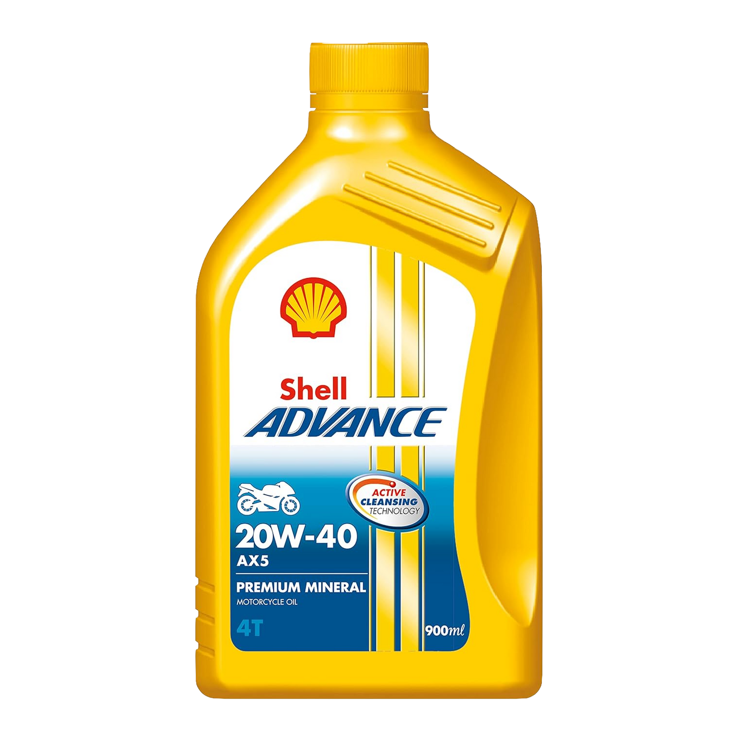 Shell Advance AX5 4T 20W-40 API SN Premium Mineral Motorbike Engine Oil (900ml)