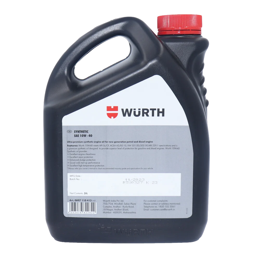 Wurth Fully Synthetic 10W-40 Engine Oil (1-4L)