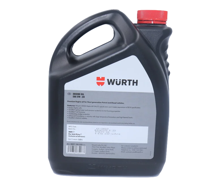 Wurth Fully Synthetic 5W-30 Engine Oil (3.5L)