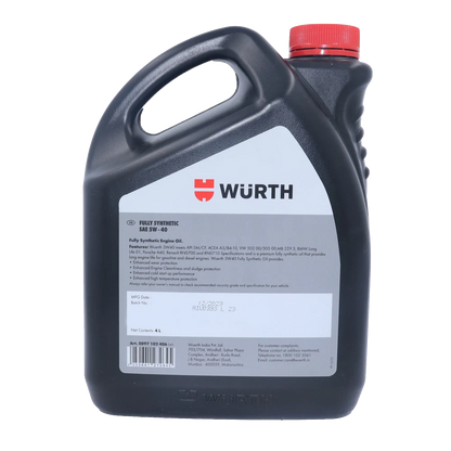 Wurth Fully Synthetic 5W-40 Engine Oil (1-4L)