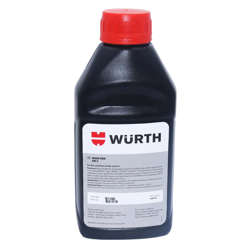 Wurth Brake Fluid Dot 3 (250-500ml)