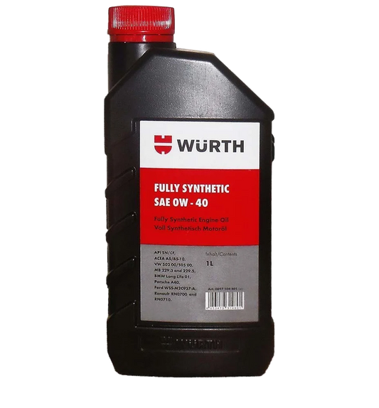 Wurth Fully Synthetic 0W-40 Engine Oil (1-4L)